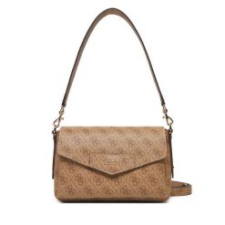 Torebka Guess. Brązowe listonoszki Guess, z aplikacjami, bez dodatków. Za 449.99 zł.