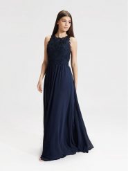 Hey Kyla Sukienka wieczorowa 5AG046HK Granatowy Regular Fit. Niebieskie sukienki Hey Kyla, bez wzorów, z syntetyku, wizytowe, bez kołnierzyka, bez ramiączek. Za 439.99 zł.