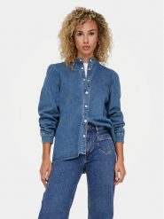 ONLY Koszula jeansowa Belle 15347085 Niebieski Regular Fit. Niebieskie koszule ONLY, xs, bez wzorów, z bawełny, bez kołnierzyka, bez ramiączek. Za 169.99 zł.