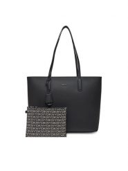 DKNY Torebka R44AYI42 Czarny. Czarne shopper bag DKNY, bez wzorów, ze skóry, bez dodatków. Za 499.99 zł.