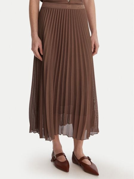 Marella Spódnica plisowana Gabbia 2613101085 Brązowy Regular Fit. Brązowe spódnice Marella, bez wzorów, z syntetyku, plisowane. Za 1,159.00 zł.