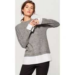 Sweter z mankietami - Szary. Swetry marki GEOLOGIC. W wyprzedaży za 79.99 zł.