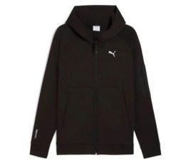 Bluza Puma Bluza Z Kapturem Pumatech Fz Dorośli. Czarne bluzy z kapturem Puma, s, bez wzorów, z materiału, z kapturem, na fitness i siłownię. Za 229.00 zł.