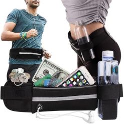 Nerka Saszetka Biodrówka na Pas Bidon Sportowa. Czarne nerki i saszetki TRIZAND, bez wzorów, sportowe, bez dodatków. Za 21.90 zł.