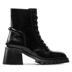 Botki Rage Age. Czarne botki Rage Age, bez wzorów, bez obcasa, na słupku, bez zapięcia. Za 519.99 zł.