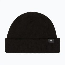 Czapka zimowa damska ROXY Folker Beanie. Czarne czapki zimowe Roxy, bez wzorów, z materiału. Za 99.99 zł.