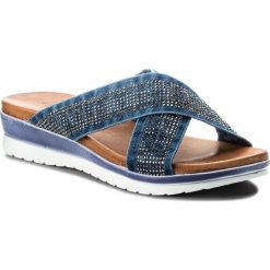 Klapki SERGIO BARDI - Dorno SS127295318HB 913. Niebieskie klapki Sergio Bardi, bez wzorów, z materiału, bez obcasa, na obcasie, bez zapięcia. W wyprzedaży za 149.00 zł.