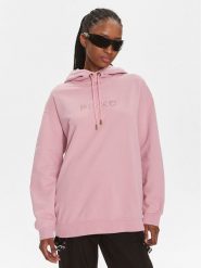 Pinko Bluza Skype 101685 A1N7 Różowy Relaxed Fit. Czerwone bluzy Pinko, xs, bez wzorów, z bawełny, bez ramiączek, bez kaptura. Za 869.99 zł.