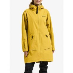 Parka przeciwdeszczowa damska Didriksons Eliana Parka. Żółte kurtki przeciwdeszczowe Didriksons, bez wzorów, bez kaptura. Za 923.99 zł.