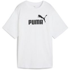Koszulka Puma Ess No. 1 Logo Relaxed Tee, Kobiety. Białe t-shirty sportowe Puma, l, bez wzorów, z bawełny, bez ramiączek. Za 290.00 zł.
