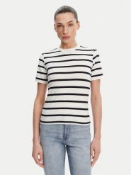 French Connection T-Shirt 76QZB Biały Regular Fit. Białe t-shirty French Connection, l, bez wzorów, z bawełny, bez kołnierzyka, bez ramiączek. Za 69.99 zł.