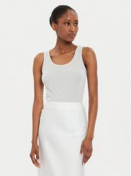 ViCOLO Top UB0009 Srebrny Regular Fit. Szare topy ViCOLO, l, bez wzorów, z wiskozy, bez kołnierzyka, bez ramiączek. Za 89.99 zł.