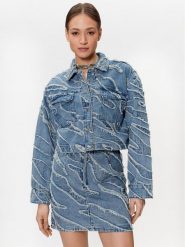 Gestuz Kurtka jeansowa Larisa 10906880 Niebieski Oversize. Niebieskie kurtki Gestuz, bez wzorów, z bawełny, bez kaptura. Za 579.99 zł.