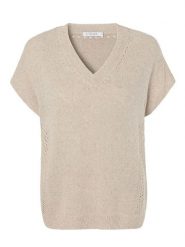 TATUUM Sweter "Nota" w kolorze beżowym rozmiar: M. Brązowe swetry Tatuum, m, bez wzorów, ze splotem, bez ramiączek. Za 131.12 zł.