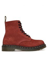 Dr. Martens Trapery 1460 Pascal DM41402600 Czerwony. Czerwone traperki Dr Martens, bez wzorów, z nubiku, bez obcasa, bez zapięcia. Za 949.99 zł.