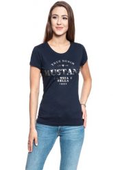MUSTANG T SHIRT DAMSKI Alexia C Print 1008940 5323. Czarne t-shirty Mustang, xs, bez wzorów, bez kołnierzyka, bez ramiączek. Za 69.99 zł.