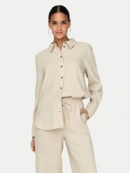 JDY Koszula Say 15318364 Beżowy Loose Fit. Brązowe koszule JDY, xs, bez wzorów, z wiskozy, bez kołnierzyka, bez ramiączek. Za 159.99 zł.