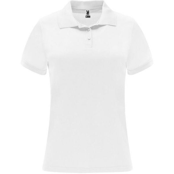 Damska Sportowa Koszulka Polo Z Krótkim Rękawem Monzha. Białe t-shirty sportowe ROLY, xl, bez wzorów, bez ramiączek. Za 42.99 zł.