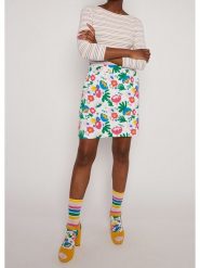 Blutsgeschwister Spódnica "Sweet Spot" w kolorze białym ze wzorem rozmiar: L. Białe spódnice Blutsgeschwister, na co dzień, l, bez wzorów, z bawełny, mini, proste. Za 122.96 zł.