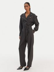 BOSS Kombinezon C_Darima 50552355 Szary Regular Fit. Szare sukienki Boss, bez wzorów, z wiskozy, bez kołnierzyka, bez ramiączek. Za 1,349.00 zł.