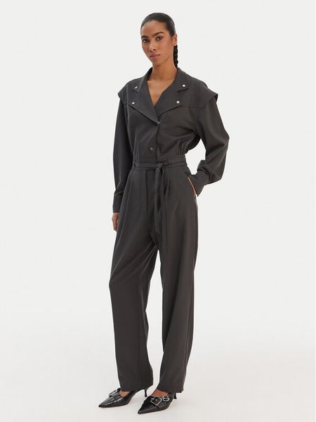 BOSS Kombinezon C_Darima 50552355 Szary Regular Fit. Szare sukienki Boss, bez wzorów, z wiskozy, bez kołnierzyka, bez ramiączek. Za 1,349.00 zł.