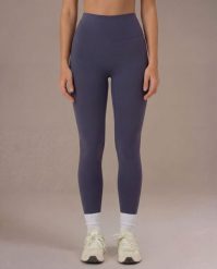 Legginsy Motion - Szaroniebieski. Niebieskie legginsy JOY STUDIO, bez wzorów, z materiału, sportowe, długie. Za 243.00 zł.
