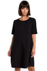 Lniana sukienka na lato bombka oversize z kieszeniami czarna. Czarne sukienki Bewear, do pracy, l, bez wzorów, biznesowe, bez kołnierzyka, bez ramiączek, bombki. Za 289.00 zł.