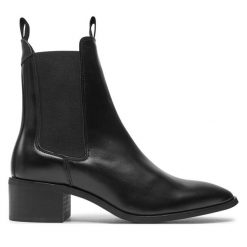 Sztyblety Gant. Czarne botki Gant, bez wzorów, bez obcasa, na płaskiej podeszwie, bez zapięcia. Za 539.99 zł.