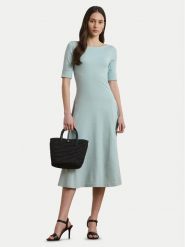 LAUREN RALPH LAUREN Sukienka codzienna 250863913015 Błękitny Regular Fit. Niebieskie sukienki Lauren Ralph Lauren, na co dzień, m, bez wzorów, z bawełny, bez kołnierzyka, bez ramiączek, proste. Za 469.99 zł.