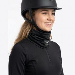 Czapka-komin jeździecki 2 w 1 GALOP WEAR. Czarne szaliki i kominy GALOP WEAR, bez wzorów, z materiału, biznesowe. Za 99.00 zł.
