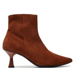 Botki HÖGL. Brązowe botki Högl, bez wzorów, bez obcasa, na szpilce, bez zapięcia. Za 579.99 zł.