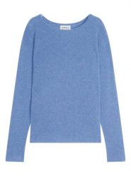 Perfect Cashmere Kaszmirowy sweter "Megan" w kolorze błękitnym rozmiar: S. Niebieskie swetry Perfect Cashmere, s, bez wzorów, z kaszmiru, bez ramiączek. Za 340.99 zł.
