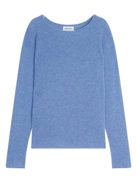 Perfect Cashmere Kaszmirowy sweter "Megan" w kolorze błękitnym rozmiar: S. Niebieskie swetry Perfect Cashmere, s, bez wzorów, z kaszmiru, bez ramiączek. Za 357.63 zł.