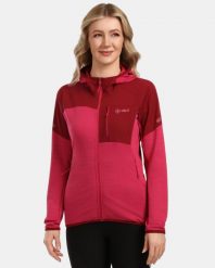 Damska bluza funkcyjna Kilpi MEMPHIS-W. Czerwone bluzy z kapturem Kilpi, s, bez wzorów, z kapturem, trekkingowe. Za 473.69 zł.