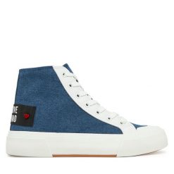 Trampki LOVE MOSCHINO. Niebieskie trampki Love Moschino, bez wzorów, bez zapięcia. Za 519.99 zł.