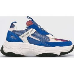 Calvin Klein Jeans - Buty. Niebieskie buty sportowe lifestyle Calvin Klein Jeans, bez wzorów, z gumy, sportowe, z okrągłym noskiem, bez zapięcia. W wyprzedaży za 419.90 zł.