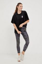 Dkny legginsy damskie kolor czarny wzorzyste. Czarne legginsy DKNY, bez wzorów, z dzianiny. W wyprzedaży za 199.99 zł.