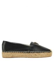 Guess Espadryle FLJLND LEA14 Czarny. Czarne espadryle Guess, z aplikacjami, ze skóry, bez obcasa. Za 259.99 zł.