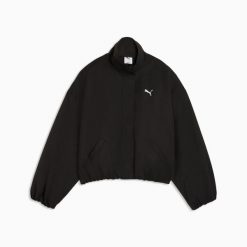 Kurtka damska Puma STYLE czarna r S. Czarne kurtki Puma, l, bez wzorów, z materiału, biznesowe, bez kaptura. Za 271.13 zł.