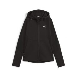 Damska rozpinana bluza EVOSTRIPE z kapturem PUMA Black. Czarne bluzy Puma, na zimę, l, bez wzorów, bez ramiączek, z kapturem. Za 217.99 zł.
