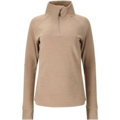 Damski polar 1/2 zip Whistler Kajsa. Brązowe bielizna termoaktywna damska WHISTLER, bez wzorów, z polaru, bez ramiączek, narciarskie. Za 192.00 zł.