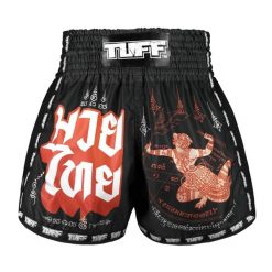 Spodenki treningowe TUFF Hanuman Flying Raising The Flag. Czarne szorty sportowe TUFF, bez wzorów, z materiału, na fitness i siłownię. Za 149.00 zł.