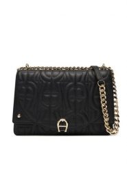 Aigner Torebka Diadora S 132053 Czarny. Czarne listonoszki Aigner, bez wzorów, ze skóry, bez dodatków. Za 2,369.00 zł.