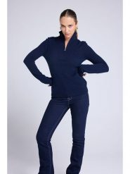 Maison Héritage Cashmere Kaszmirowy sweter w kolorze granatowym rozmiar: M. Niebieskie swetry Maison Héritage Cashmere, m, bez wzorów, z kaszmiru, bez ramiączek. Za 590.20 zł.