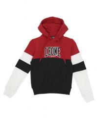 Bluza z bawełna z kaptur na co dzień na siłownię. Czerwone bluzy z kapturem LEONE 1947 APPAREL, bez wzorów, z bawełny, bez kaptura, na fitness i siłownię. Za 105.21 zł.