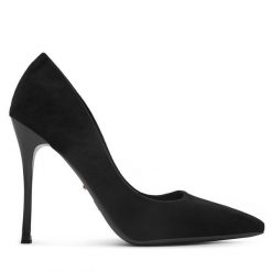 Szpilki DeeZee. Czarne szpilki DeeZee, bez wzorów, bez obcasa, na szpilce, bez zapięcia. Za 139.99 zł.