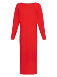 MOSS COPENHAGEN Sukienka w kolorze czerwonym rozmiar: L/XL. Czerwone sukienki Moss Copenhagen, na co dzień, l, bez wzorów, bez kołnierzyka, bez ramiączek, maxi, proste. Za 149.66 zł.