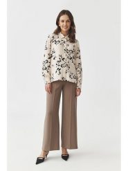 TATUUM Bluzka w kolorze kremowo-czarnym rozmiar: 40. Brązowe bluzki Tatuum, bez wzorów, bez kołnierzyka, bez ramiączek. Za 95.92 zł.