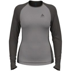 Koszulka termoaktywna z długim rękawem damska Odlo NATURAL PERFORMANCE. Szare bielizna termoaktywna damska ODLO, bez wzorów, z wełny, bez ramiączek, trekkingowe. Za 336.45 zł.