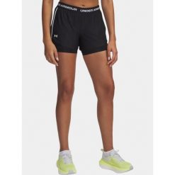 Spodenki treningowe damskie Under Armour Tech Play Up 2in1. Szare szorty sportowe Under Armour, bez wzorów, na fitness i siłownię. Za 109.99 zł.